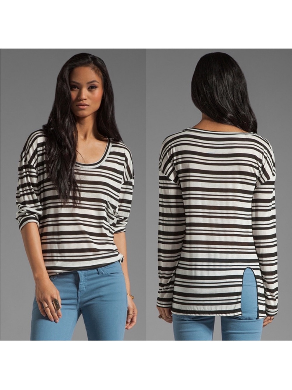 Blue Life Stripe Long Sleeve Best Bum Jersey Top - Picture 2 of 10